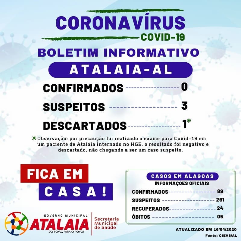 Boletim Informativo foi divulgado na noite desta quinta-feira (16). 