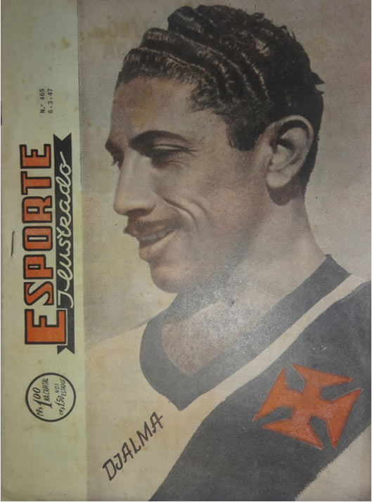 O atalaiense Djalma com a camisa do Vasco da Gama, capa da revista Esporte Ilustrado.