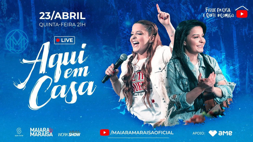 Live da Maiara e Maraisa em seu canal oficial no Youtube.