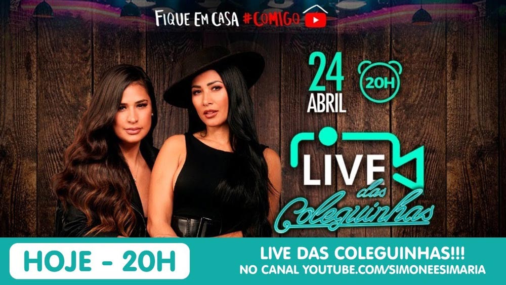 Live Show das Coleguinhas no YouTube.