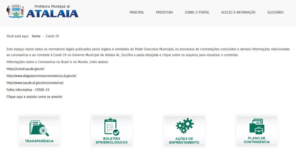 Prefeitura vem adotando transparência com relação ao enfrentamento do novo coronavírus.
