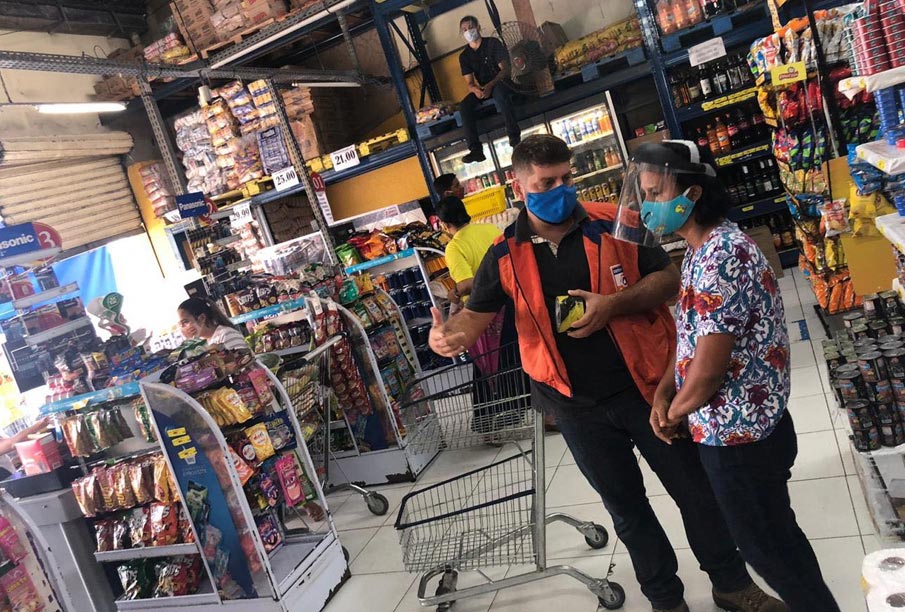 Ação da Defesa Civil com o apoio do Comitê Municipal de Enfrentamento do Covid-19.