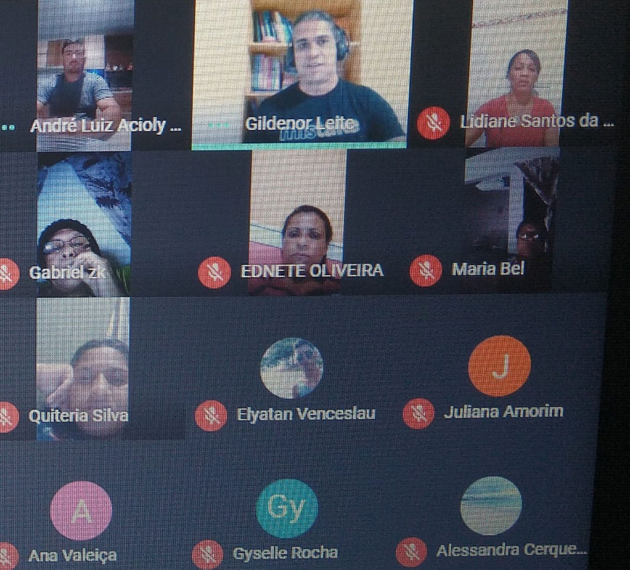 Palestra virtual foi realizada através do aplicativo Meet.