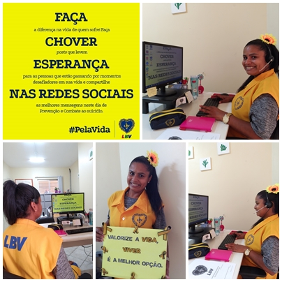 Atendimento psicológico da LBV em Alagoas.