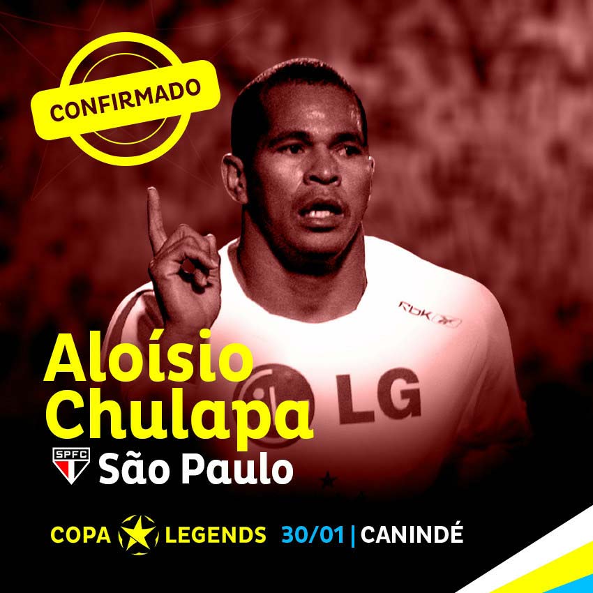 Aloisio Chulapa é presença confirmada na Copa Legends 2021.