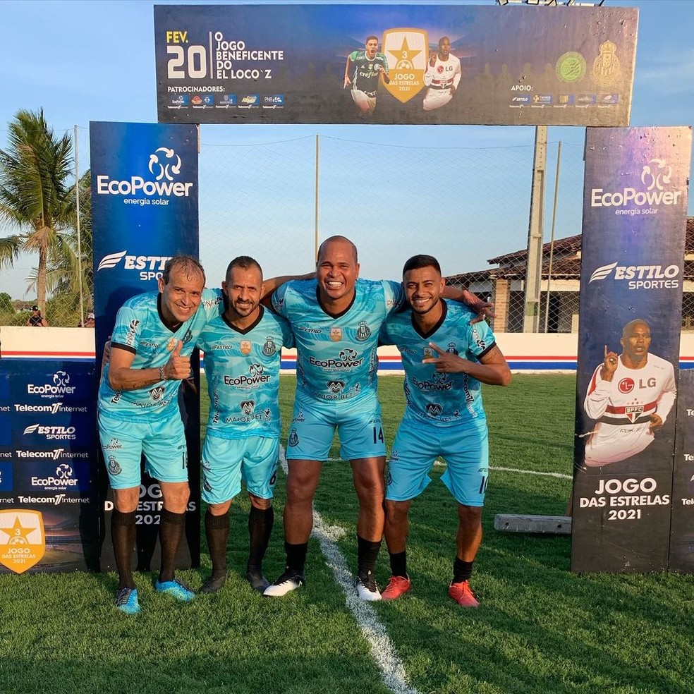 Marcos Adriano, Jadílson, Aloísio Chulapa e Cleiton Xavier — Foto: Aloisio Chulapa/Arquivo pessoal.