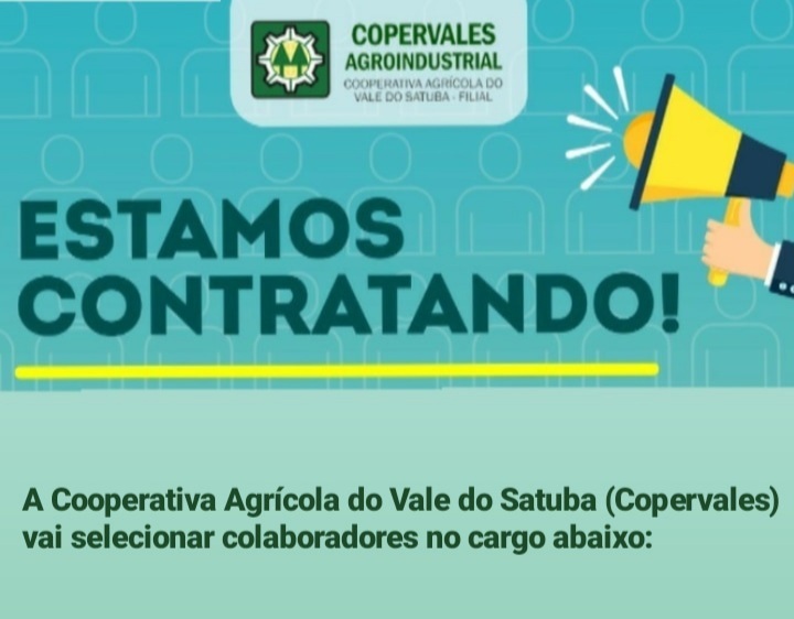 Oportunidade de emprego.