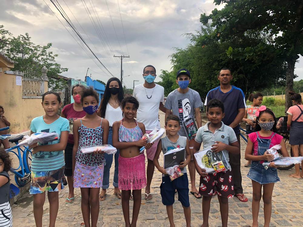 Ação solidária beneficiou crianças do Mutirão do Povoado Jenipapeiro.