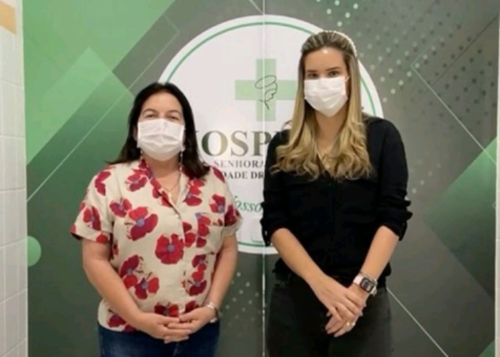 Deputada Fátima Canuto ao lado da prefeita Ceci Rocha.