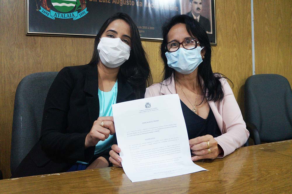 Vereadora Lays Melo e vereadora Janína do Cal.