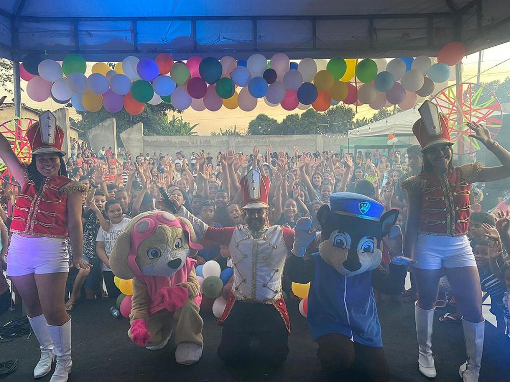 Ação Solidária do Dias das Crianças no Distrito Santo Antônio. 