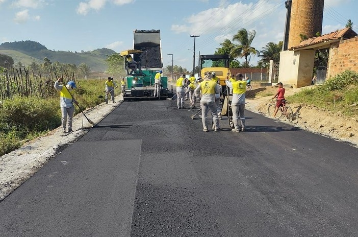 Obras estão a todo vapor no Distrito Porangaba.