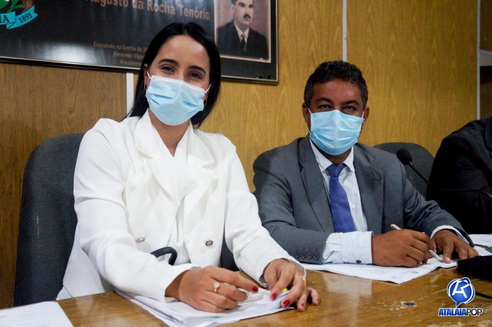 Vereadora Lays Melo (PSC) e vereador Cicinho Melo (PSC).