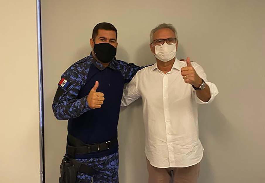 Vereador Marcos Rebollo (MDB) e senador Renan Calheiros (MDB).