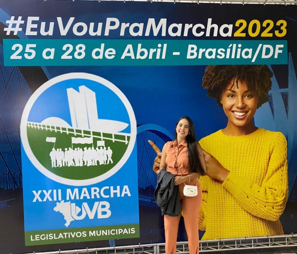 Lays Melo está em Brasília participando da XXI Marcha dos Legisladores Municipais em Brasília.