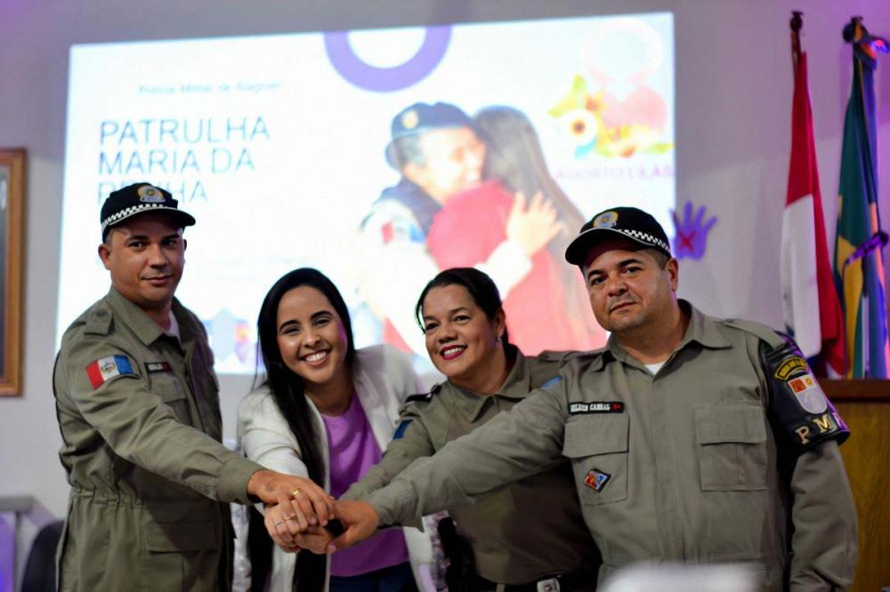 Evento sobre o Agosto Lilás contou com palestra da Patrulha Maria da Penha.