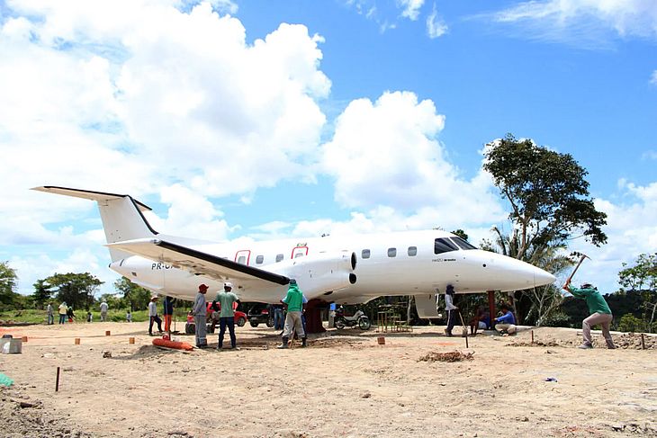 moradores e visitantes terão, em breve, uma experiência única no interior da aeronave, e com direito a uma vista deslumbrante.