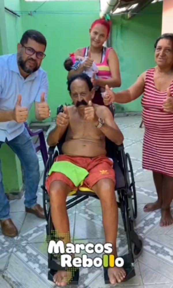 Ação Solidária do vereador Marcos Rebollo beneficia ex-vigia do município de Atalaia.