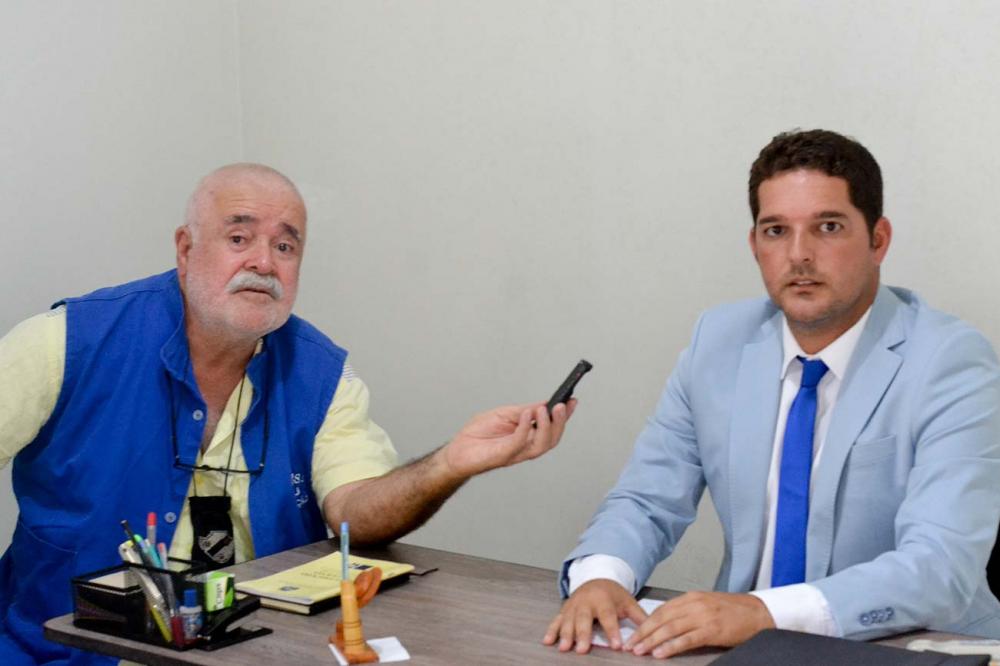 Radialista Adaias Ferraz, o Dau em entrevista com o vereador Rudinho Rodrigues.