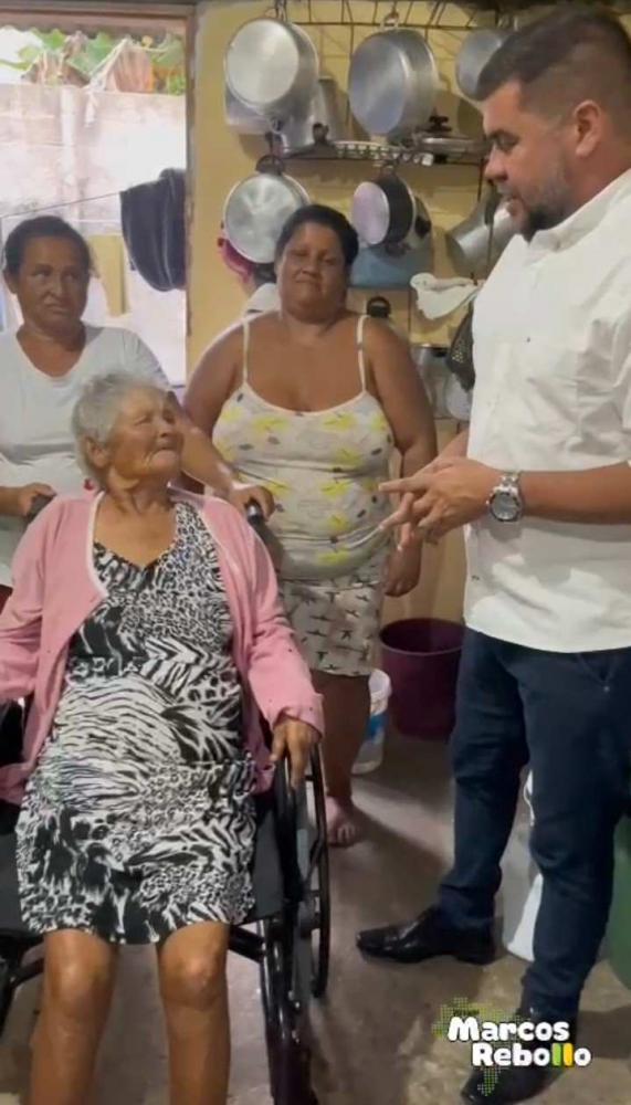 Projeto social do vereador Marcos Rebollo, atende mãe e filho cadeirantes, que residem no Distrito Branca.