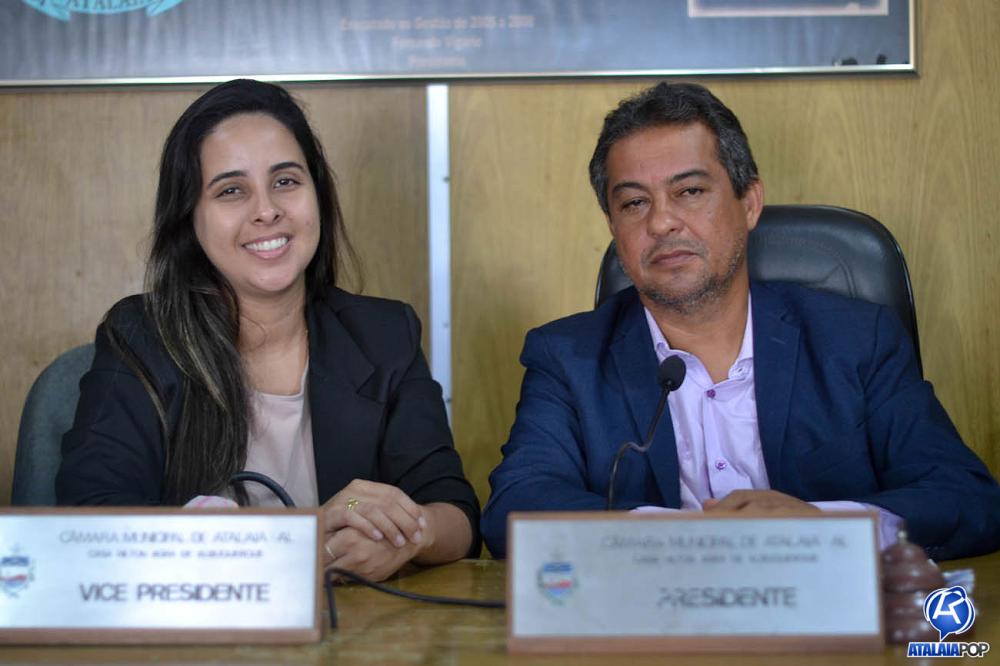 Vereadora Lays Melo (PSC) e vereador Cicinho Melo (PSC).