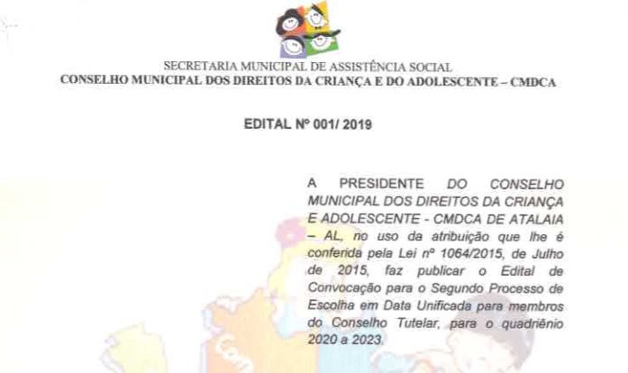 Processo de Eleição dos membros do Conselho Tutelar de Atalaia.