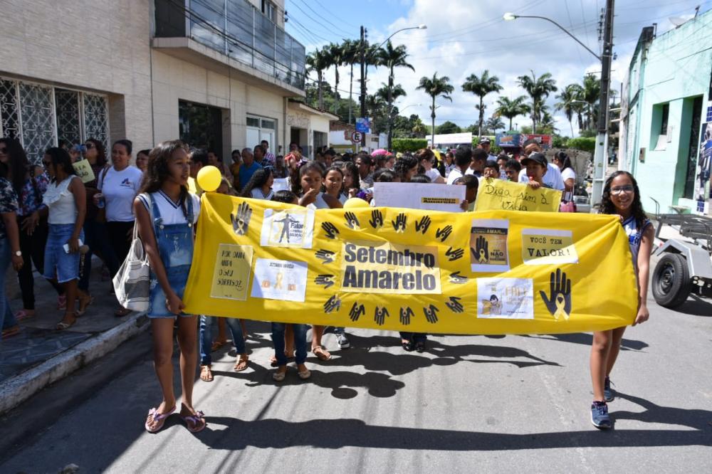 Grande caminhada alusiva ao Setembro Amarelo. Foto: Alberto Vicente.