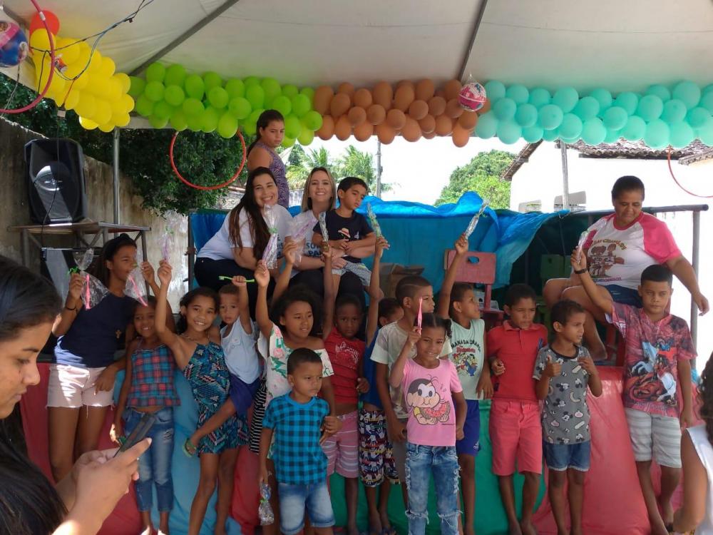 Ação voltada para as crianças do Distrito Branca.